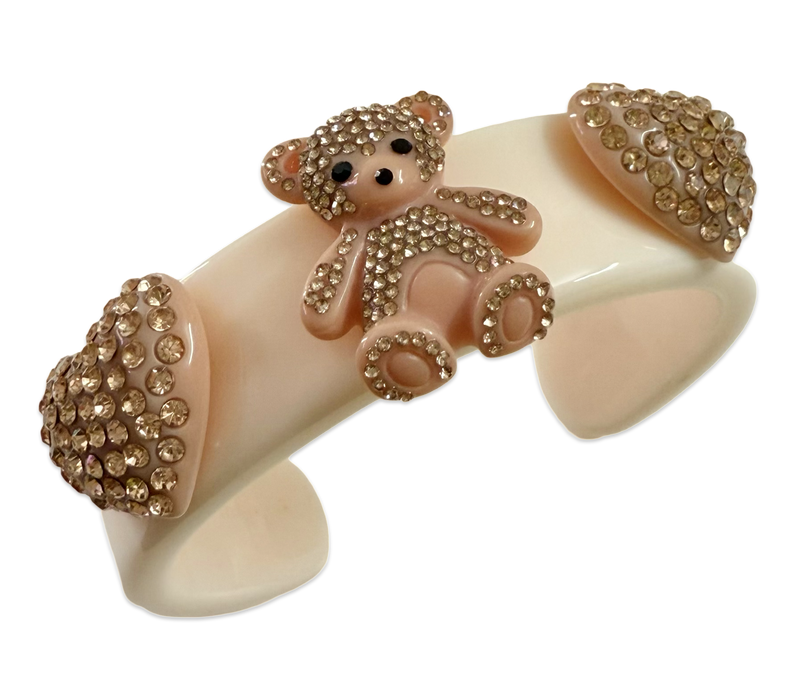 Crystal Bear Hearts Cuff