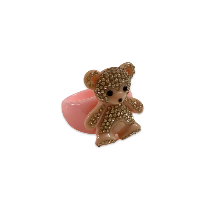 Crystal Bear Classic Ring