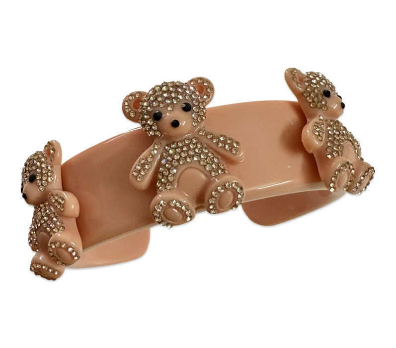 Three Crystal Bears Cuff