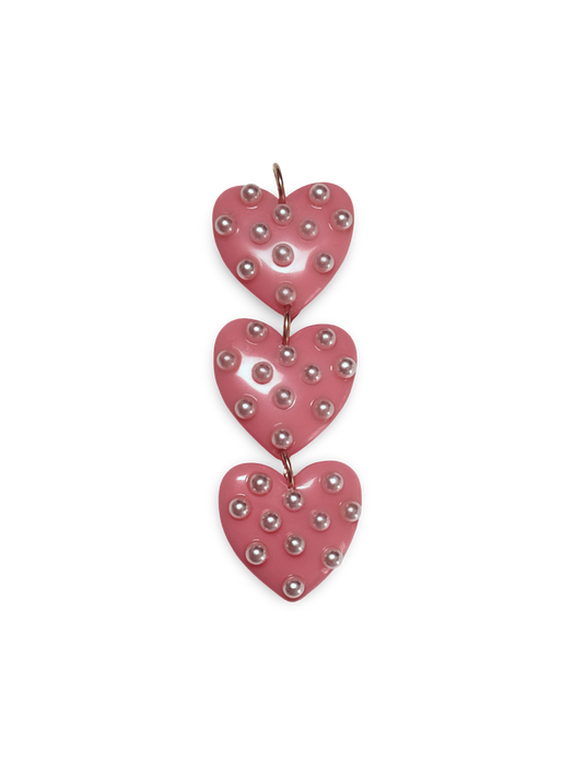 Hanging Pearl Hearts Pendant