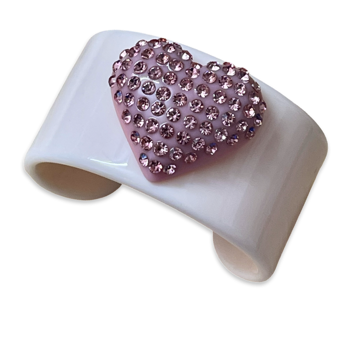 Extra Large Crystal Heart Cuff