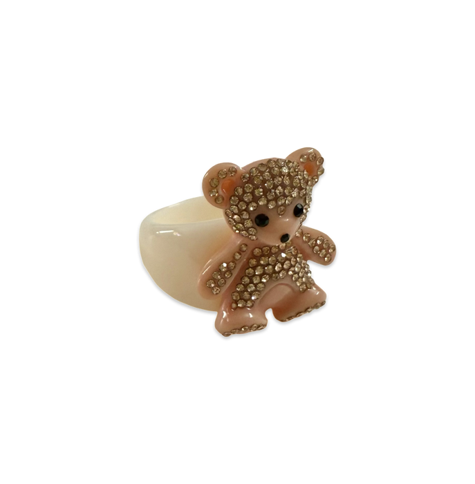 Crystal Bear Classic Ring