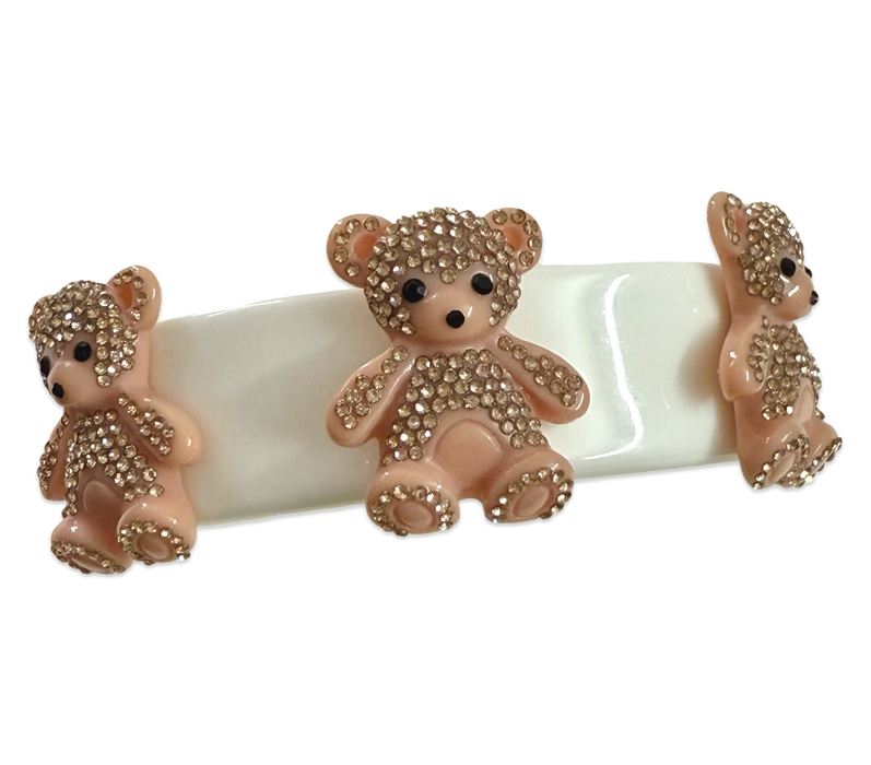 Three Crystal Bears Cuff