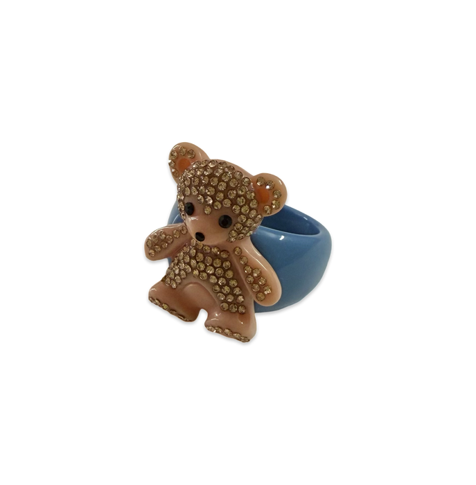 Crystal Bear Classic Ring