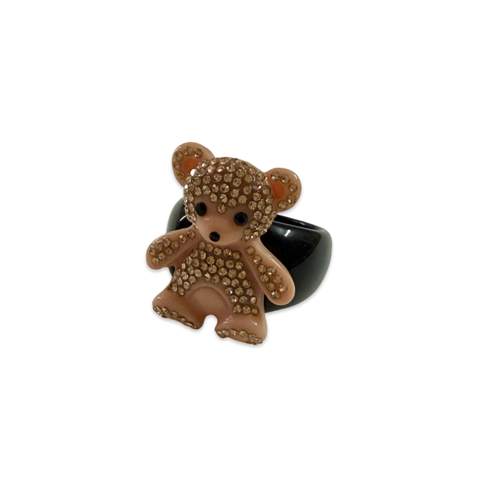 Crystal Bear Classic Ring