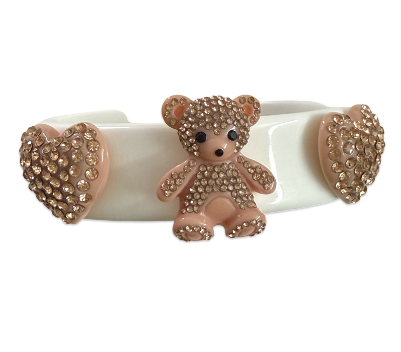 Crystal Bear Hearts Cuff