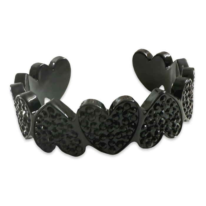 Crystal Heart to Heart Cuff