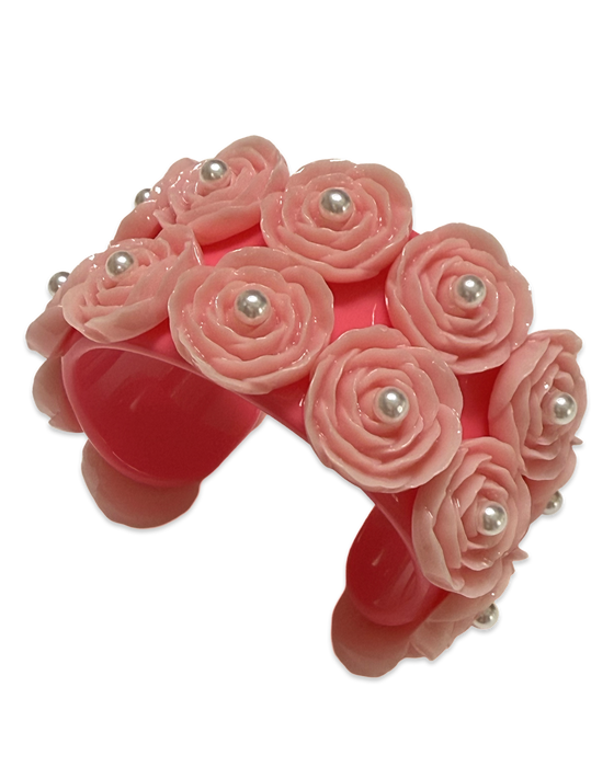 XL Wide Pearl Rose Cuff