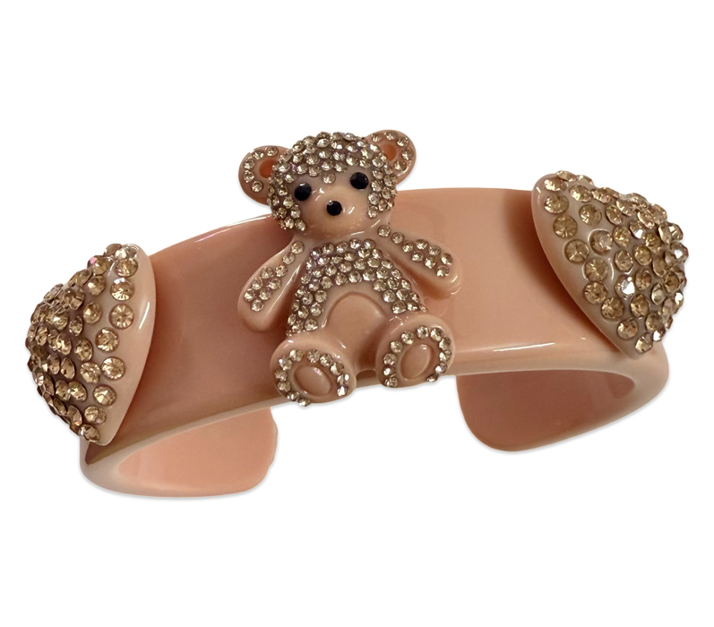 Crystal Bear Hearts Cuff