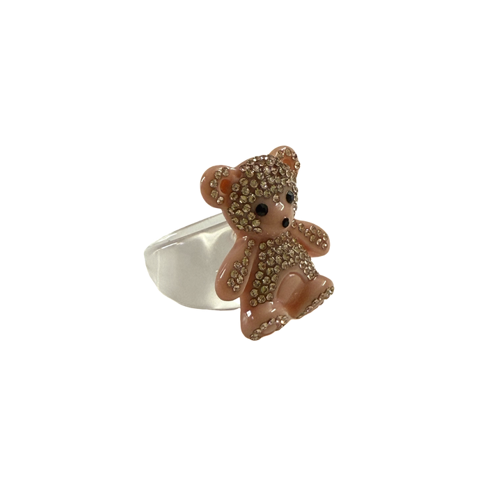 Crystal Bear Classic Ring