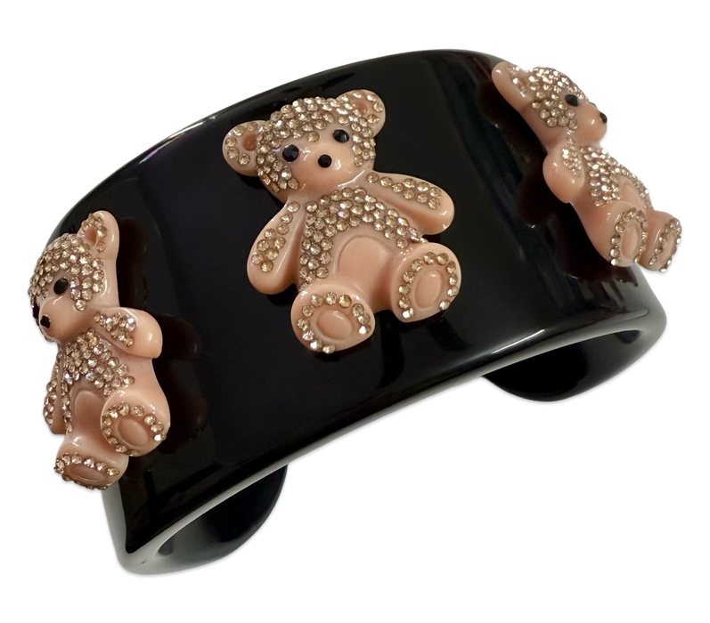 Three Crystal Bears Cuff