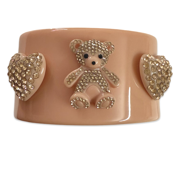 Crystal Bear Hearts Cuff