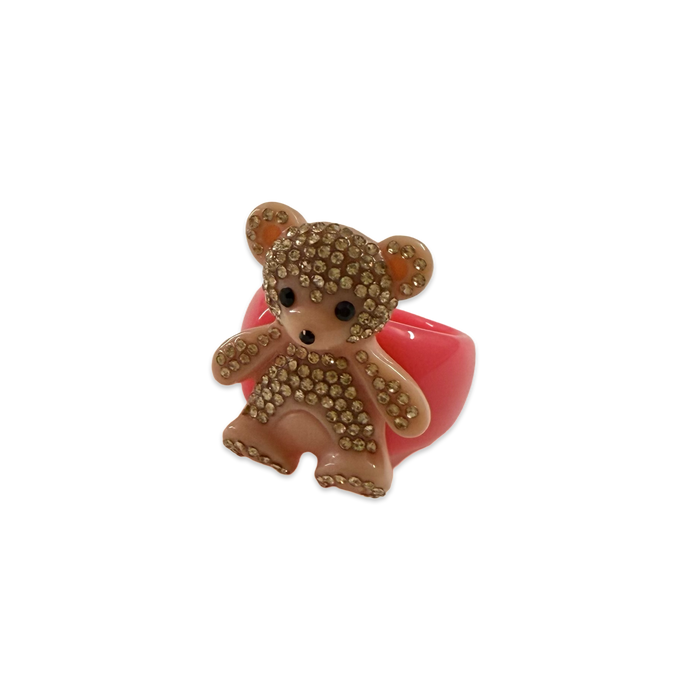 Crystal Bear Classic Ring