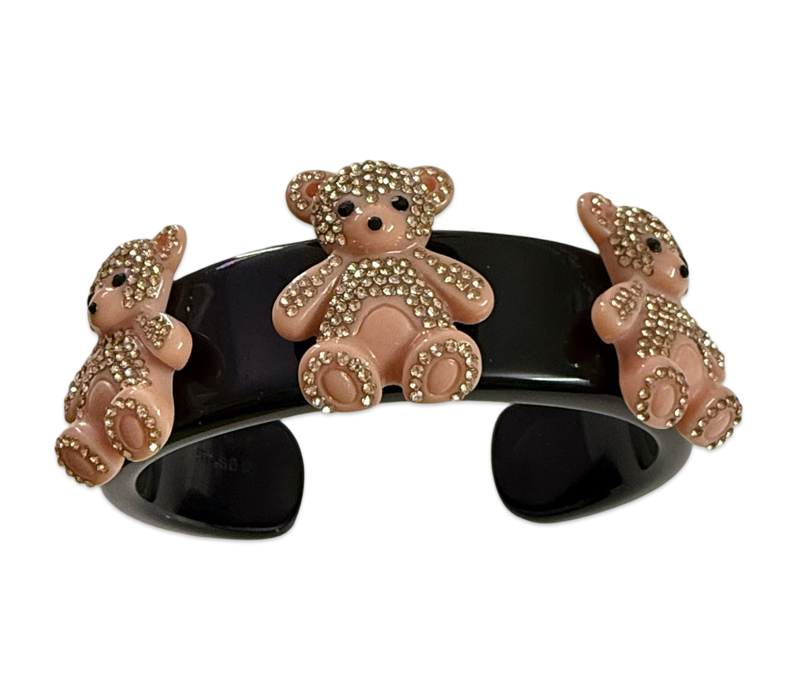 Three Crystal Bears Cuff