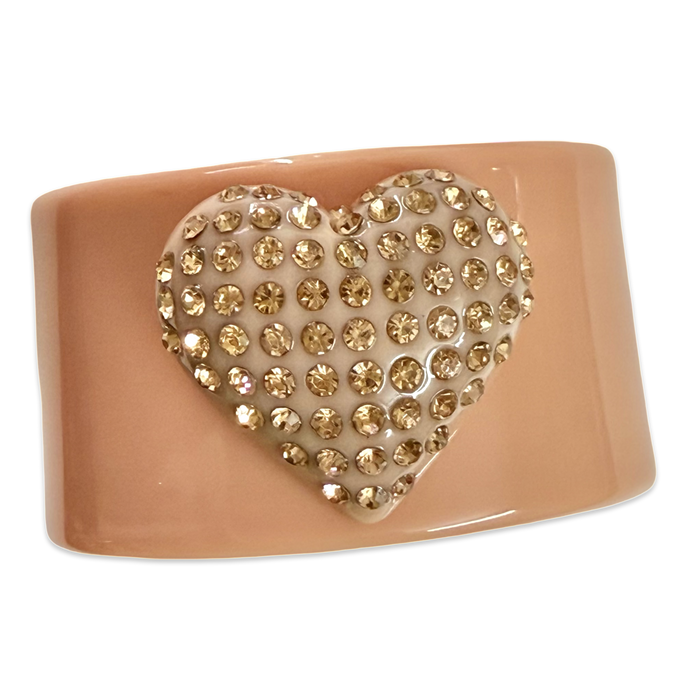 Extra Large Crystal Heart Cuff