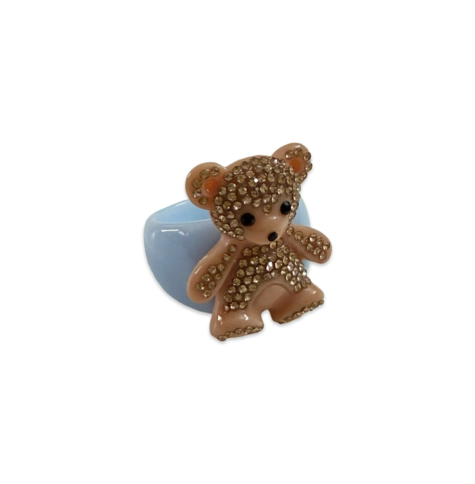 Crystal Bear Classic Ring