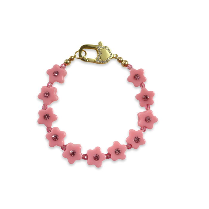 Crystal Flower Beaded Bracelet