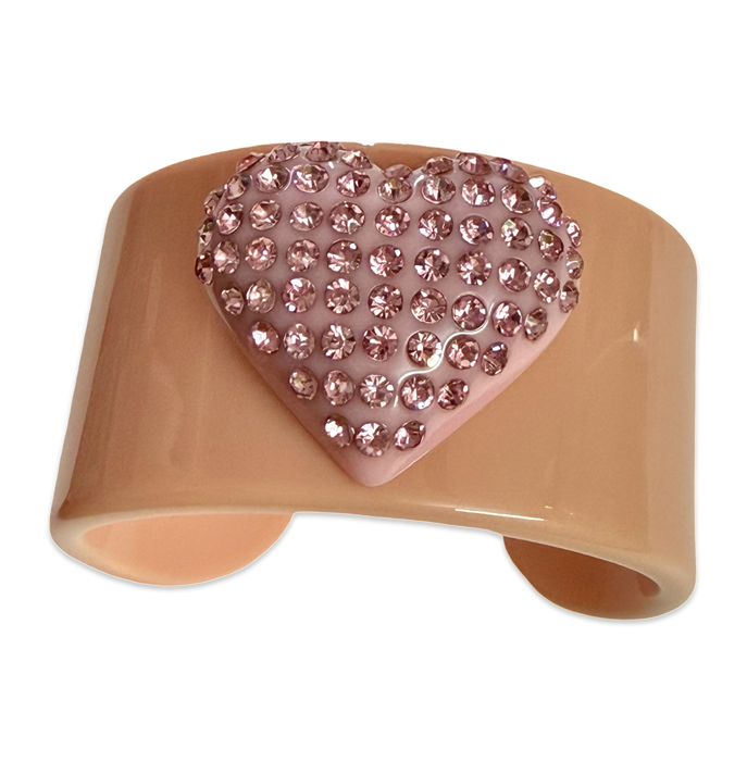 Extra Large Crystal Heart Cuff