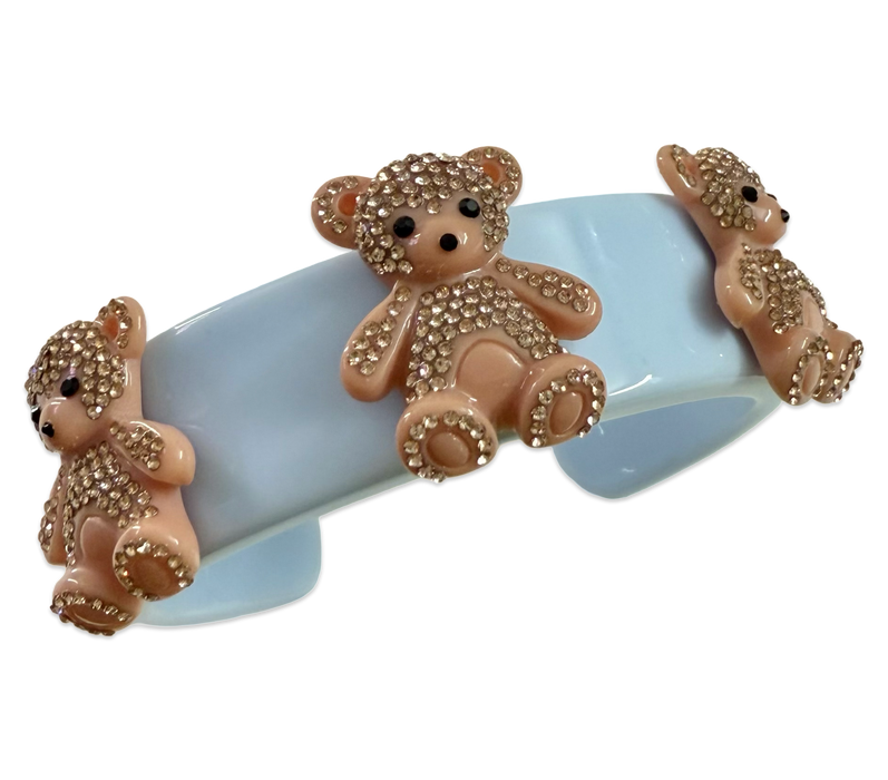 Three Crystal Bears Cuff