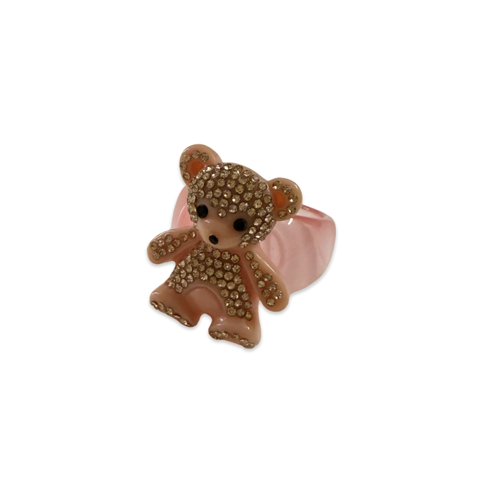 Crystal Bear Classic Ring