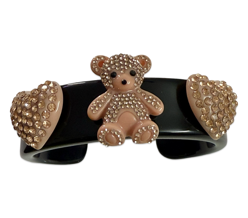 Crystal Bear Hearts Cuff