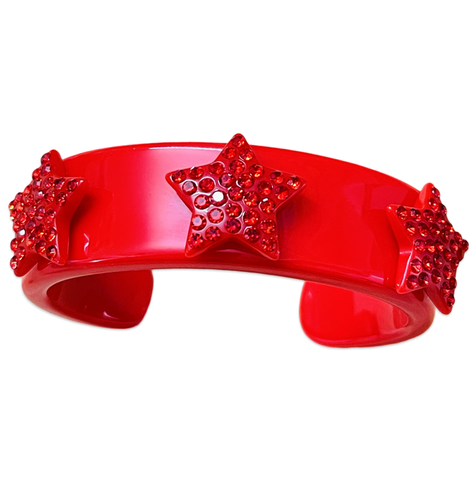 MCrystal Star Wide Cuff Bracelet