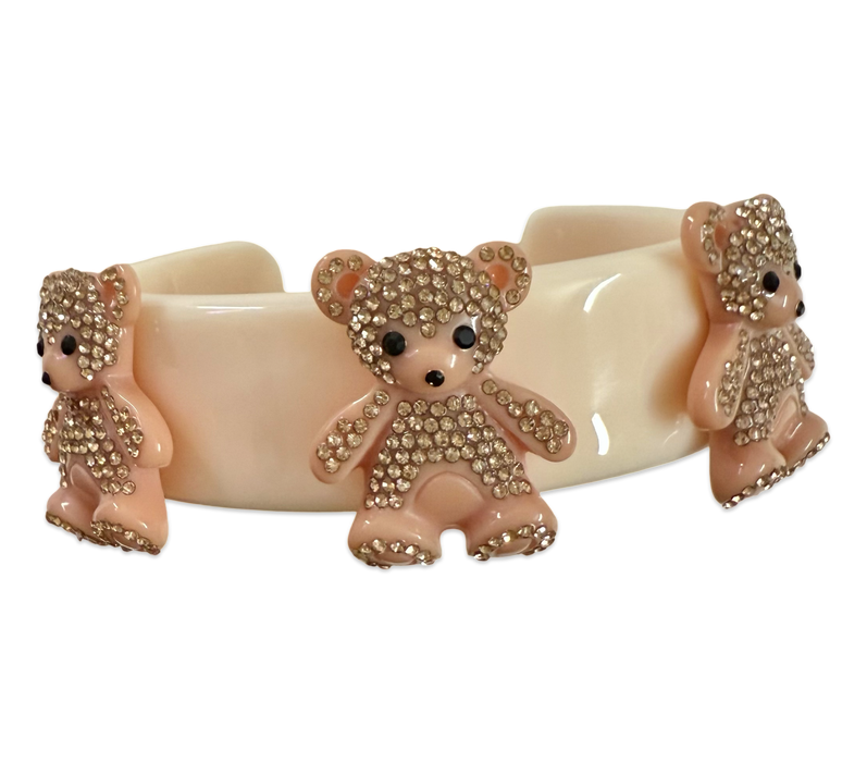 Three Crystal Bears Cuff