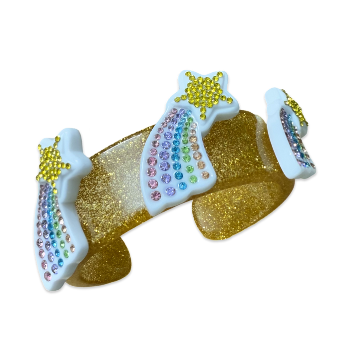 Crystal Rainbow Shooting Star Wide Cuff