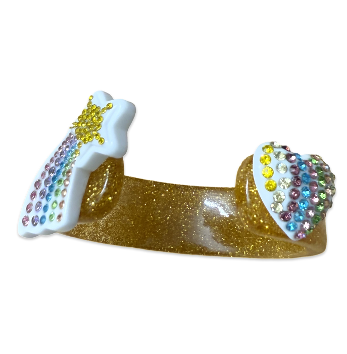 Crystal Rainbow Shooting Star Floating Wide Cuff