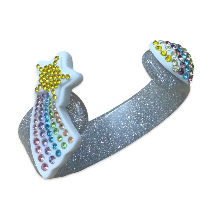 Crystal Rainbow Shooting Star Floating Wide Cuff