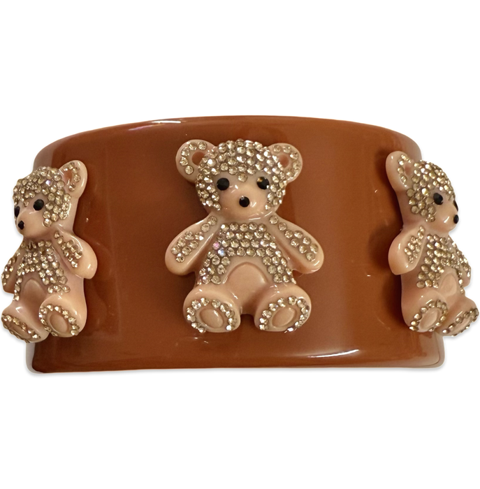 Three Crystal Bears Cuff