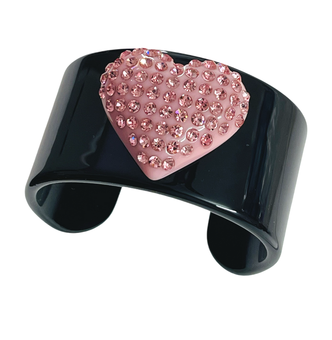 Extra Large Crystal Heart Cuff