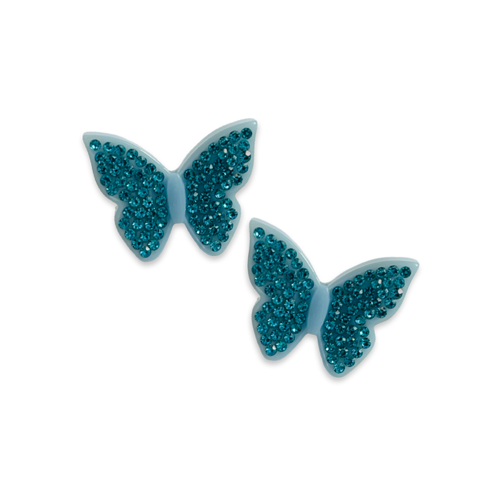 Crystal Butterfly Stud Earrings