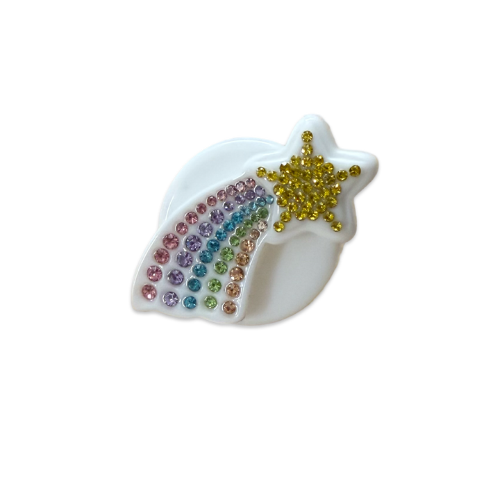 Crystal Rainbow Shooting Star Circle Ring