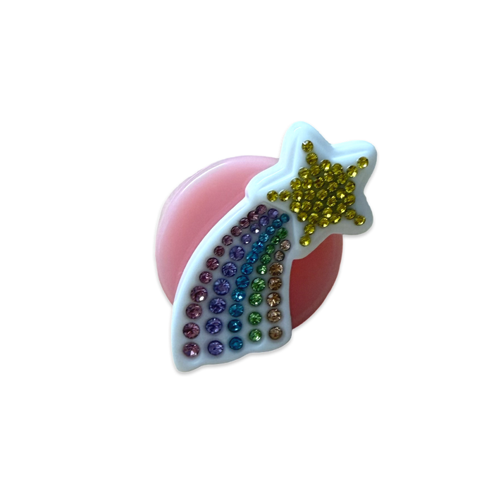 Crystal Rainbow Shooting Star Circle Ring