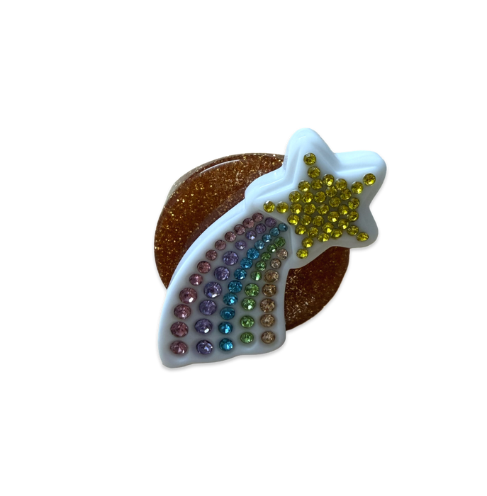 Crystal Rainbow Shooting Star Circle Ring