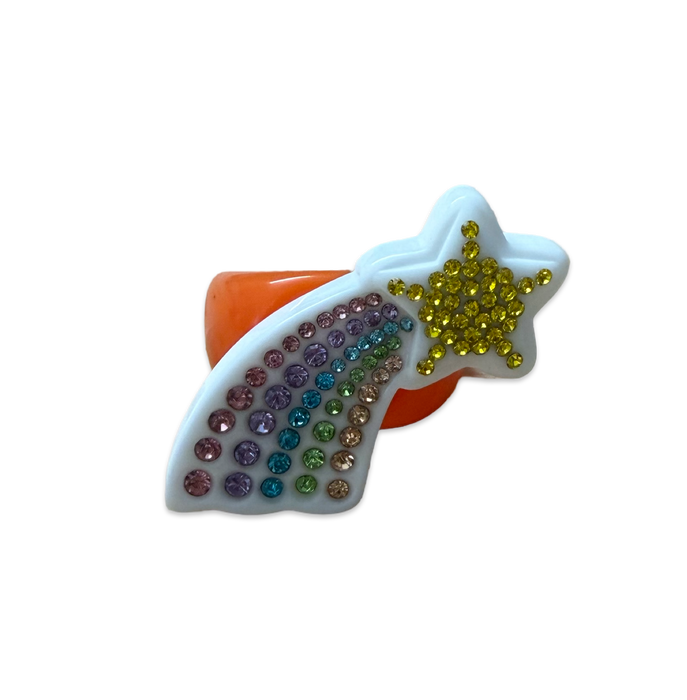 Crystal Rainbow Shooting Star Classic Ring