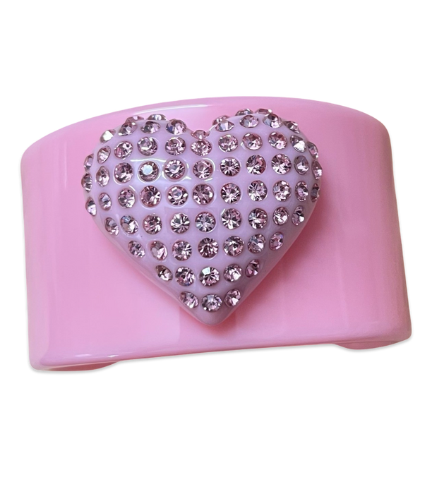 Extra Large Crystal Heart Cuff