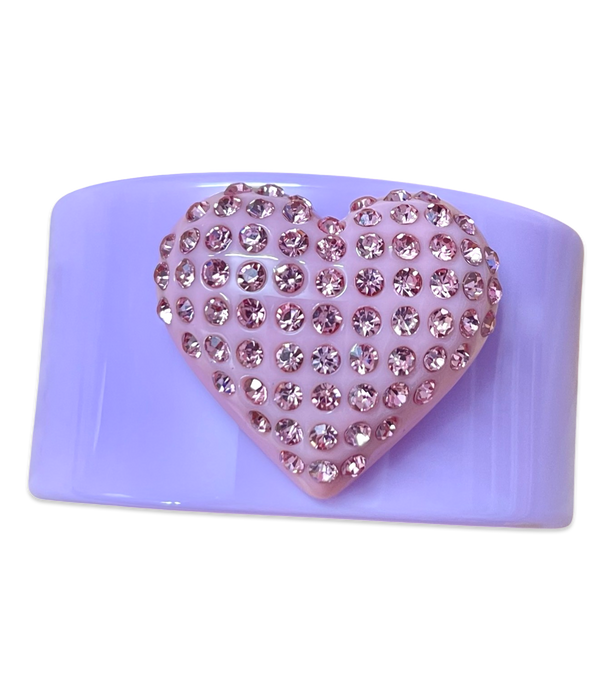 Extra Large Crystal Heart Cuff