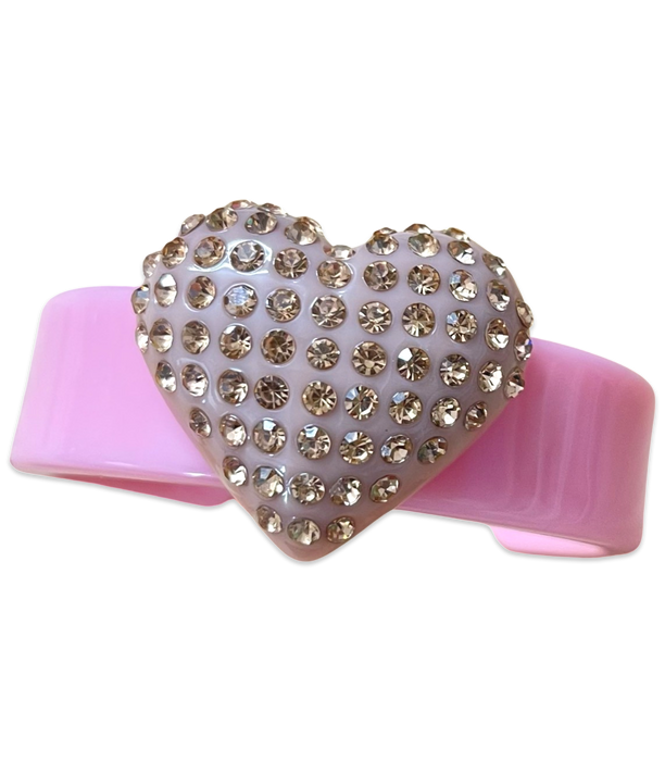 Extra Large Crystal Heart Cuff