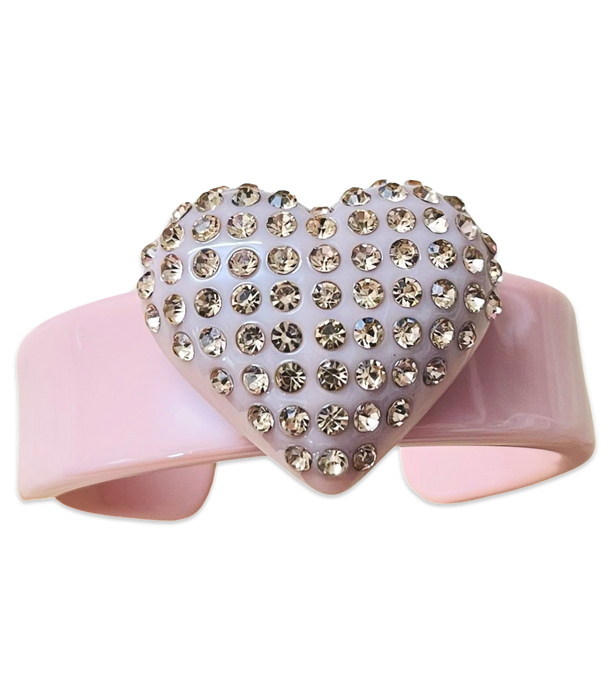 Extra Large Crystal Heart Cuff