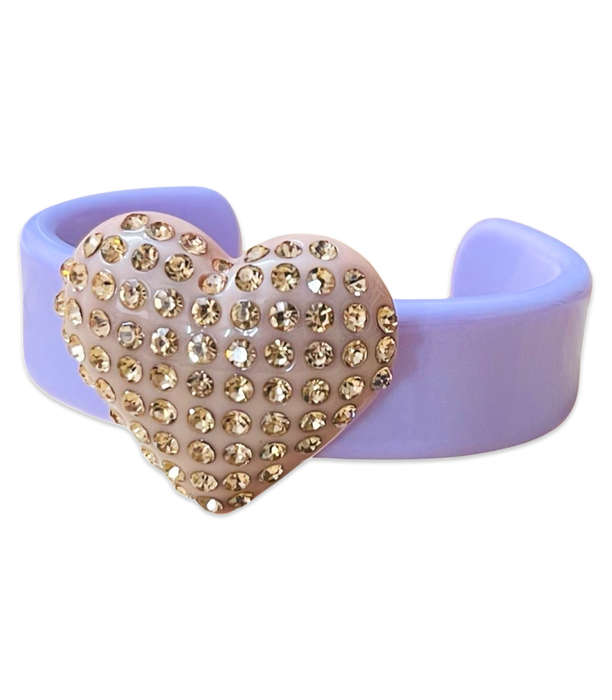 Extra Large Crystal Heart Cuff