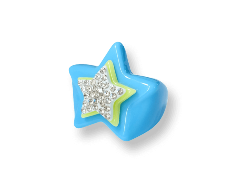 Neon Lights Teal Deal Star Ring