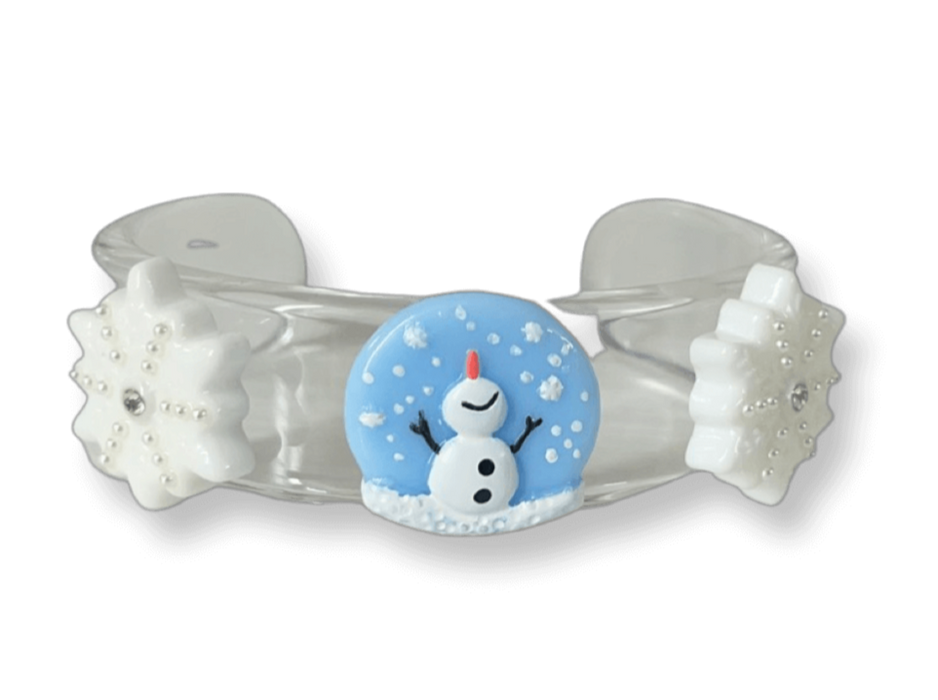 Snowman Wide Cuff Bracelet